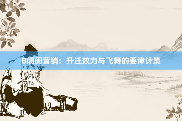 B阛阓营销：升迁效力与飞舞的要津计策